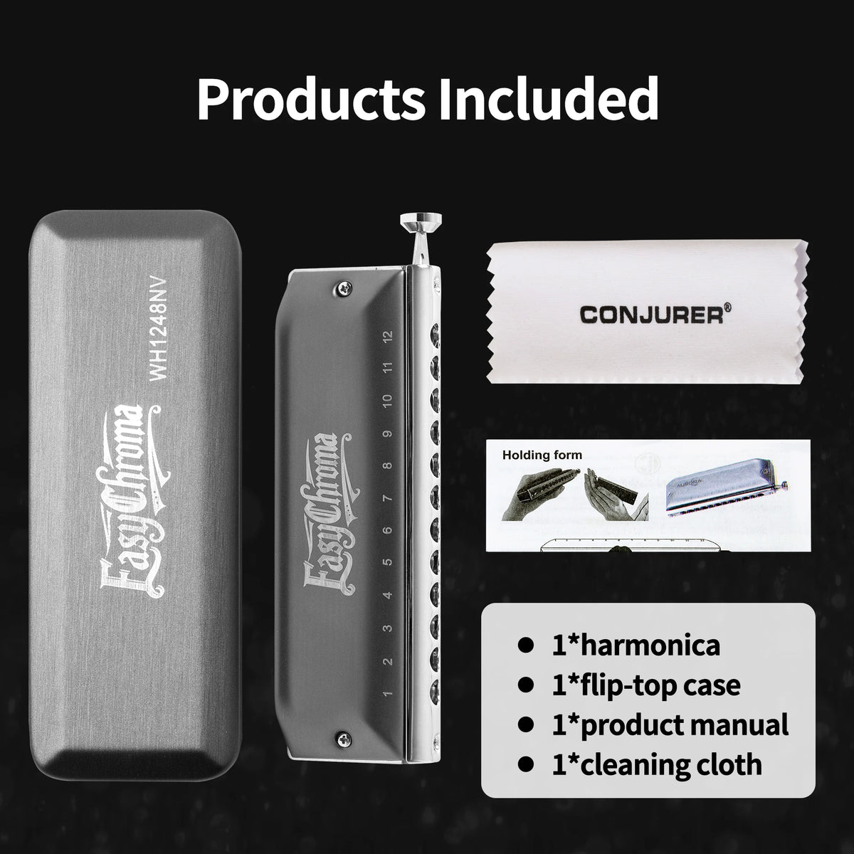 Harmonica Chromatique Pro C Noir