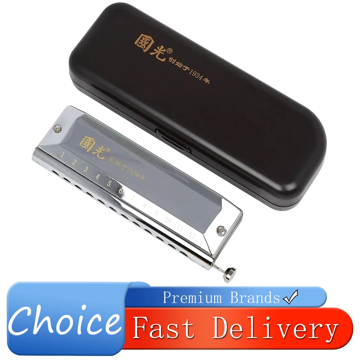 Harmonica Chromatique Do 12 Trous