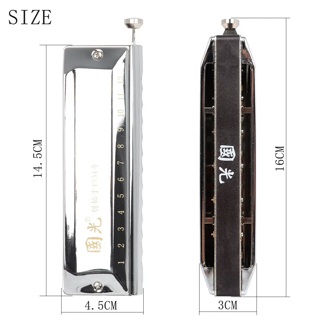 Harmonica Chromatique Do 12 Trous