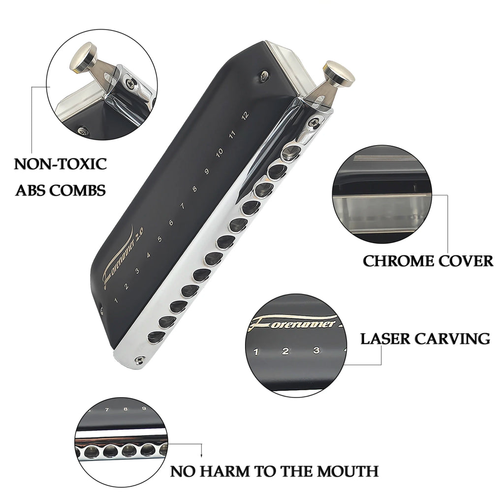 Harmonica Chromatique 12 Trous Do